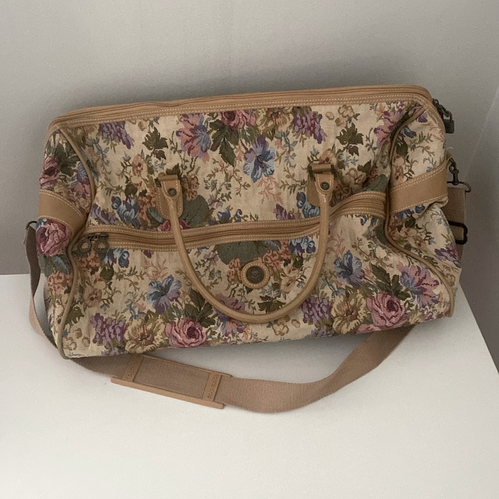 1887 Capezio Floral Canvas Overnight Duffle Bag